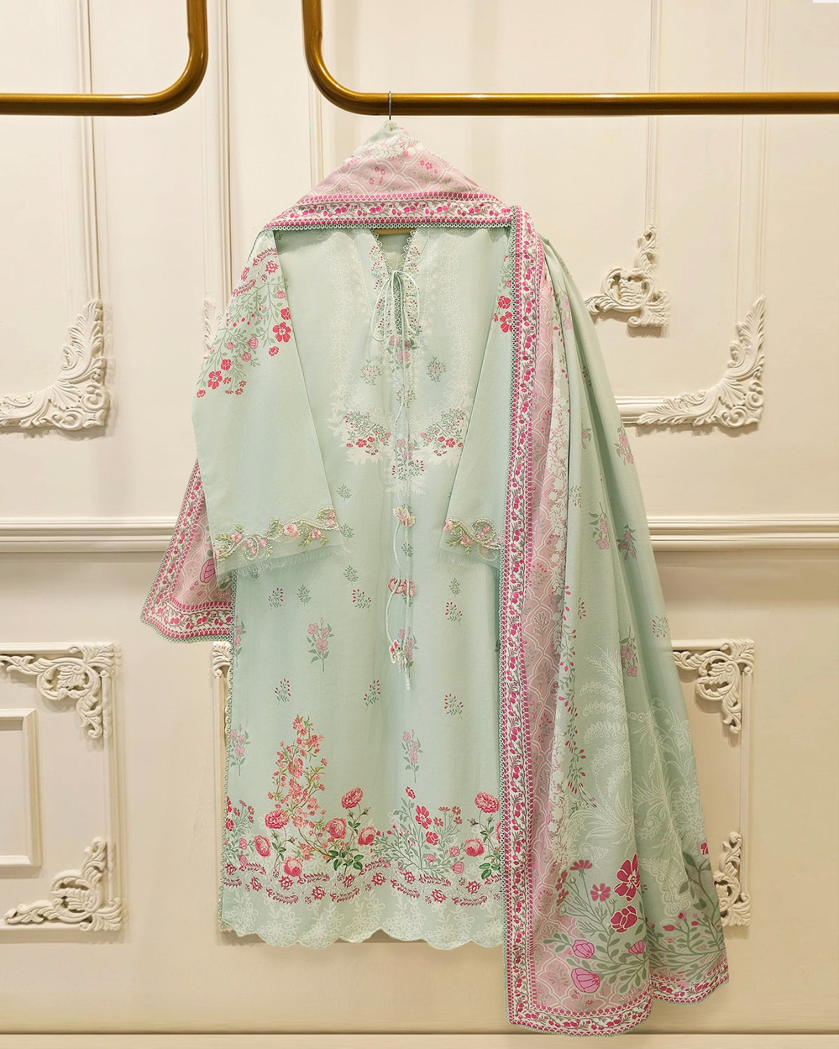2 Piece - Digital Printed Cambric Suit S115729 Main image