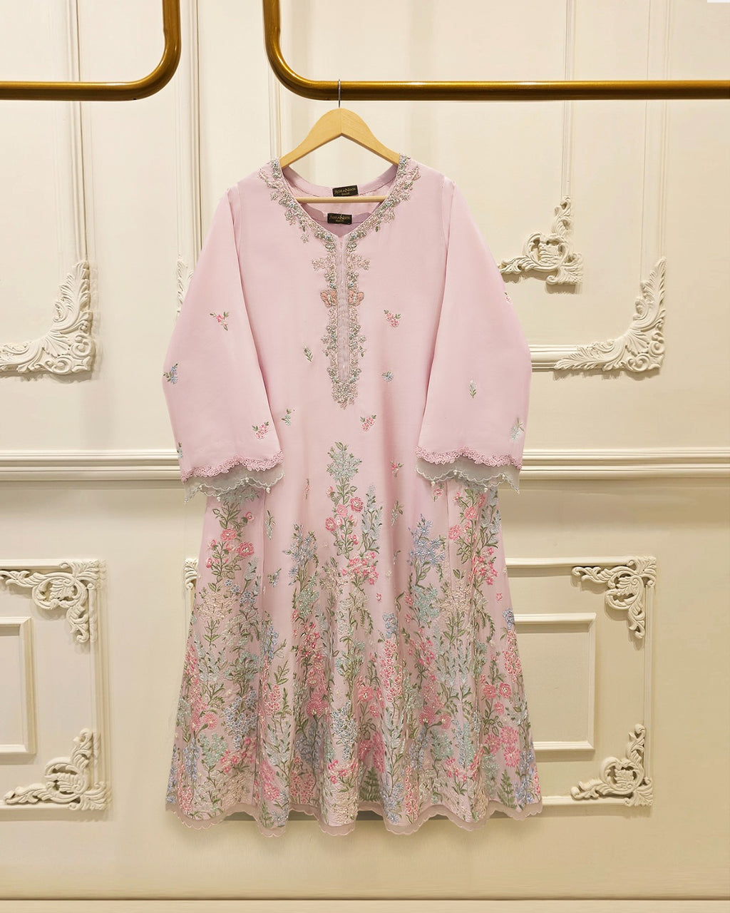 2 Piece- Pure Sheesha Silk Embroidered Suit S115759