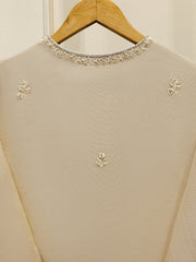 2 Piece - Pure Cotton Net Embroidered Suit S111668