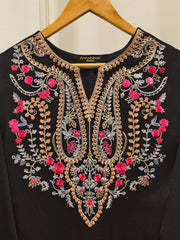 2 Piece - Pure Embroidered Cotton Net Suit S111887