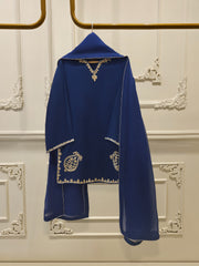 3 Piece - Pure Embroidered Cotton Net Suit S111954