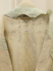 3 Piece - Pure Organza Embroidered Suit S111963