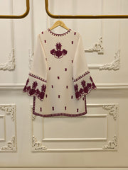 3 Piece - Pure Embroidered Cotton Net Suit S111971