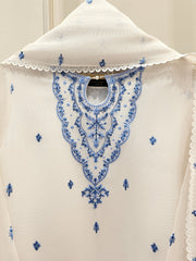 3 Piece - Pure Embroidered Cotton Net Suit S112000