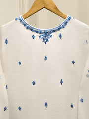 3 Piece - Pure Embroidered Cotton Net Suit S112000