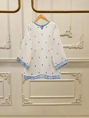 3 Piece - Pure Embroidered Cotton Net Suit S112000