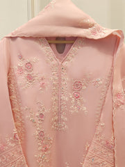 3 Piece - Pure Embroidered Organza Suit S112005