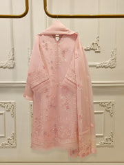 3 Piece - Pure Embroidered Organza Suit S112005