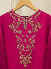 2 Piece-  Pure Embroidered Sheesha Silk Suit S112011
