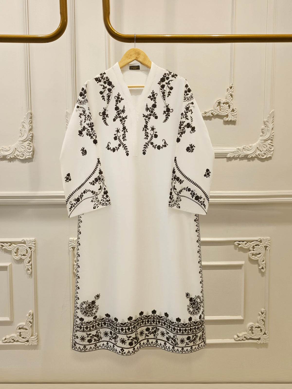 2 Piece- Pure Korean Silk Embroidered Suit S112024