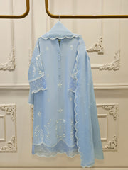 3 Piece - Pure Embroidered Cotton Net Suit S112010