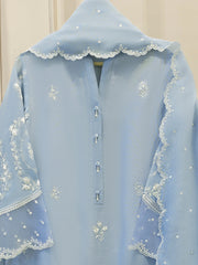 3 Piece - Pure Embroidered Cotton Net Suit S112010