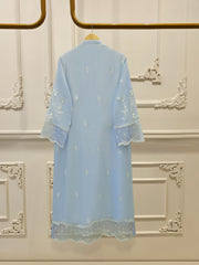 3 Piece - Pure Embroidered Cotton Net Suit S112010