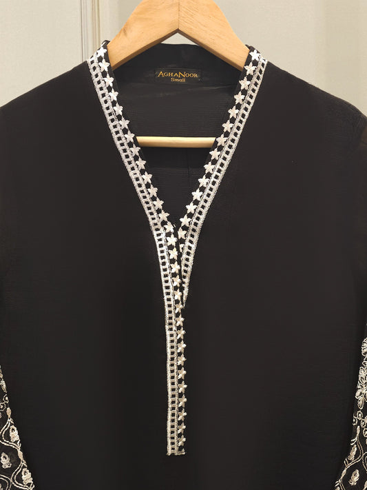 2 Piece - Pure Embroidered Cotton Net Suit S112032