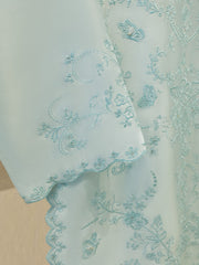 3 Piece-  Pure Embroidered Sheesha Silk Suit S112012