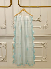 3 Piece-  Pure Embroidered Sheesha Silk Suit S112012