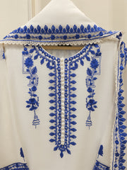 3 Piece - Pure Embroidered Cotton Net Suit S112057