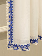3 Piece - Pure Embroidered Cotton Net Suit S112057