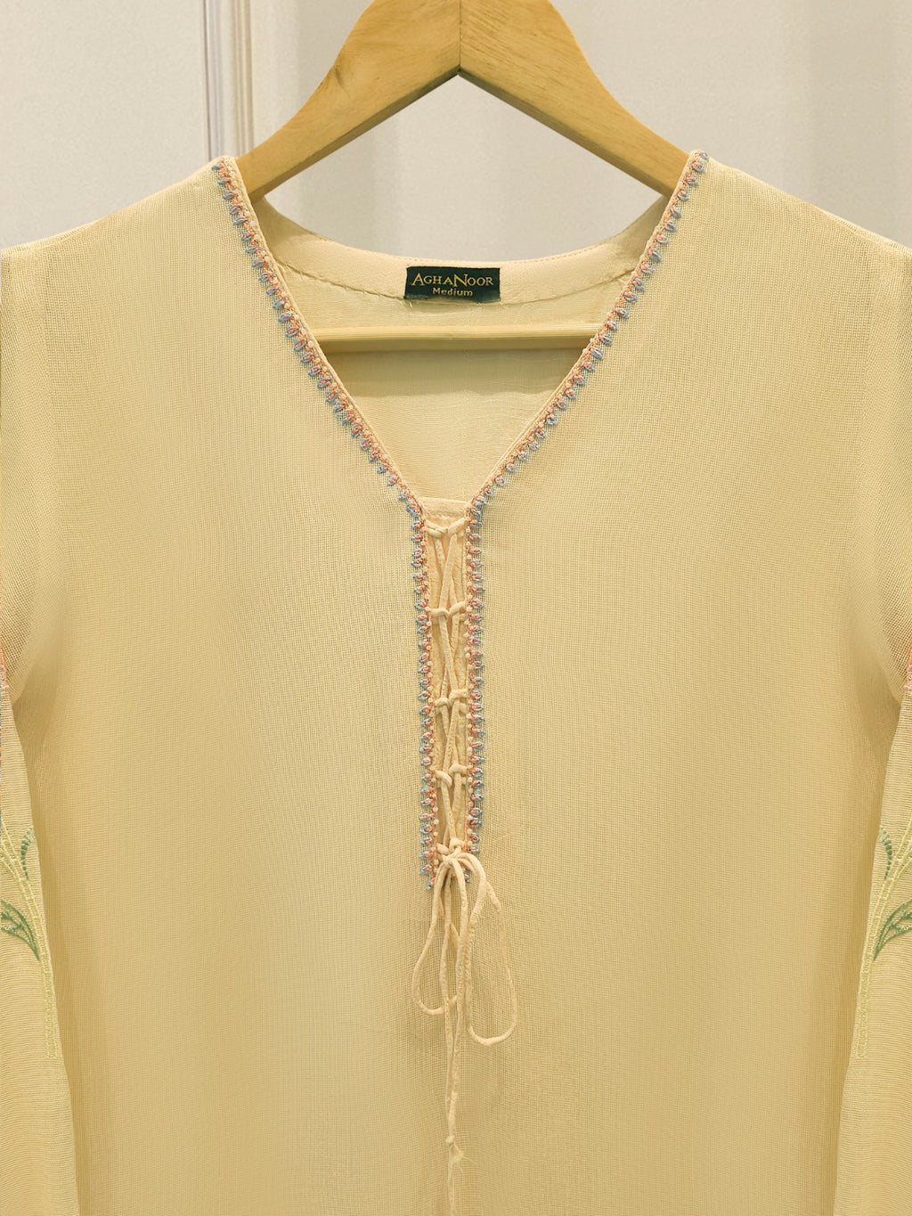 2 Piece - Pure Embroidered Cotton Net Suit S112077