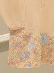 2 Piece - Pure Embroidered Cotton Net Suit S112066