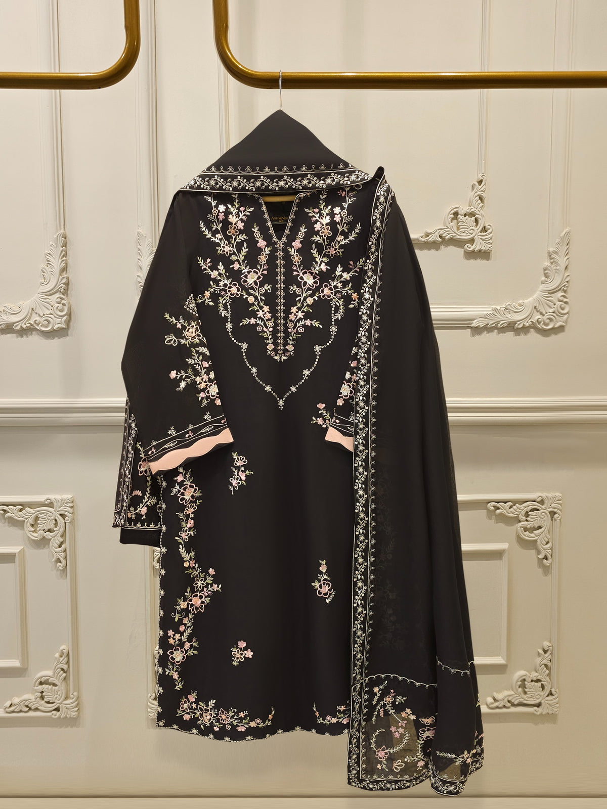 2 Piece - Embroidered Kora Cotton Silk Suit S112108