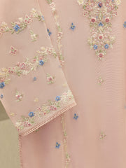 2 Piece - Pure Embroidered Cotton Net Suit S112135