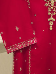 2 Piece - Embroidered Silk Net Suit S112132