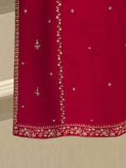 2 Piece - Embroidered Silk Net Suit S112132