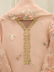 3 Piece - Pure Embroidered Organza Suit S112134