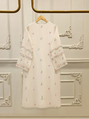2 Piece - Pure Embroidered Cotton Net Suit S112173