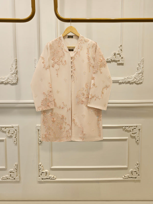 2 Piece - Pure Embroidered Cotton Net Suit S112323
