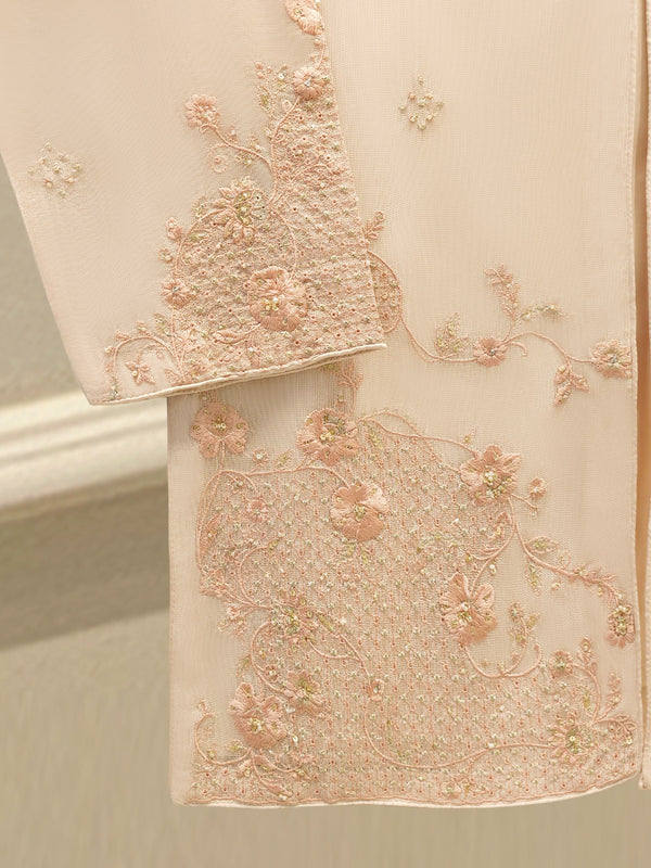 2 Piece - Pure Embroidered Cotton Net Suit S112323