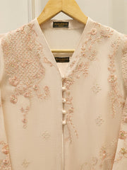 2 Piece - Pure Embroidered Cotton Net Suit S112174