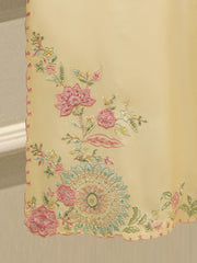 3 Piece- Pure Khadi Silk Embroidered Suit S112219
