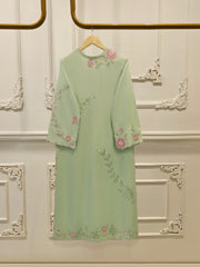 3 Piece- Pure Khadi Silk Embroidered Suit S112245