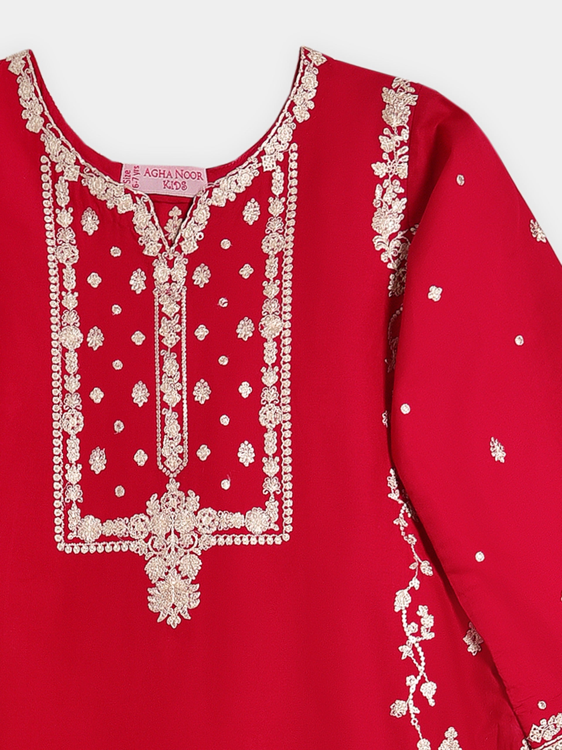 (Kids) 2 Piece - Embroidered Lawn Suit FKD-087 Secondary image