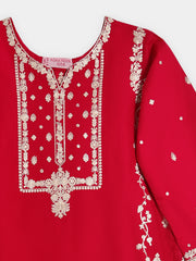 (Kids) 2 Piece - Embroidered Lawn Suit FKD-087