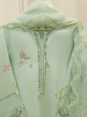 3 Piece- Pure Khaddi Silk Embroidered Suit S112281