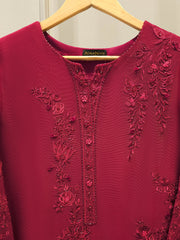 2 Piece - Pure Embroidered Cotton Net Suit S112285