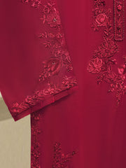 2 Piece - Pure Embroidered Cotton Net Suit S112285