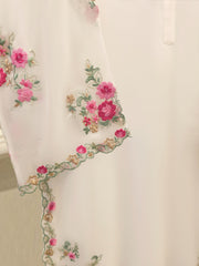 3 Piece - Pure Bamber Chiffon Embroidered Suit S112310