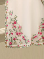 3 Piece - Pure Bamber Chiffon Embroidered Suit S112310