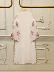 3 Piece - Pure Bamber Chiffon Embroidered Suit S112310