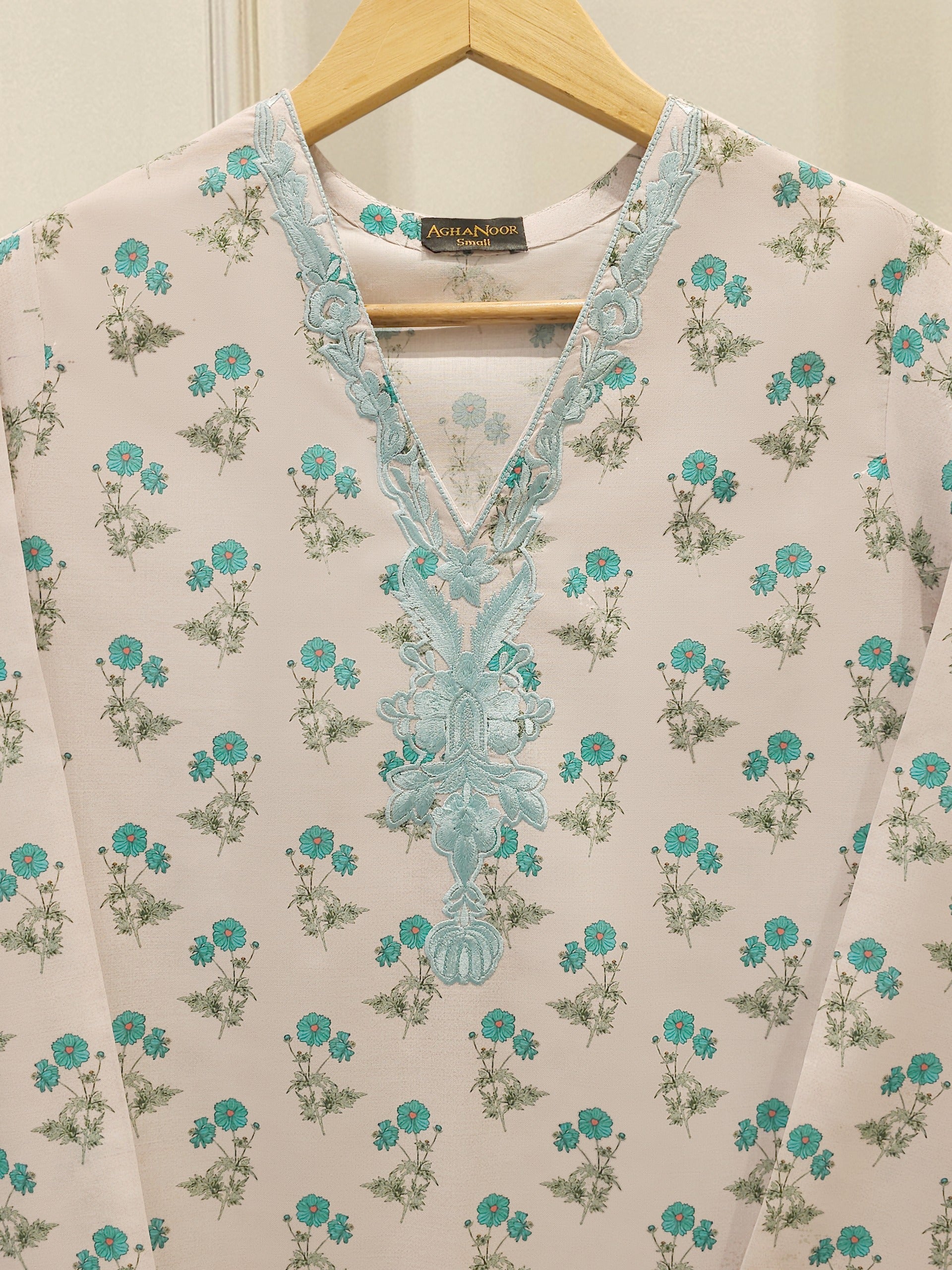 Digital Printed Embroidered Cambric Shirt S112357 Secondary image