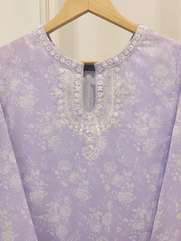 Digital Printed Embroidered Lawn Shirt S112358