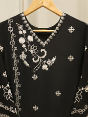 2 Piece- Pure Silk Net Embroidered Suit S112319