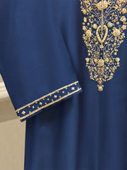 3 Piece-  Pure Embroidered Sheesha Silk Suit S112338