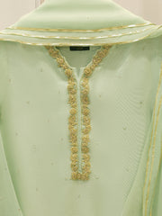 3 Piece - Pure Embroidered Cotton Net Suit S112236