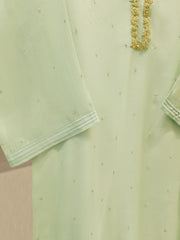 3 Piece - Pure Embroidered Cotton Net Suit S112236