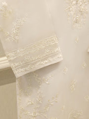 3 Piece - Pure Organza Embroidered Suit S112339